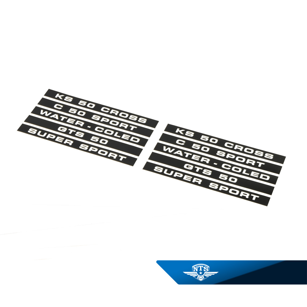 Dekalsats till sidokåpor, Zundapp KS50, 1975.