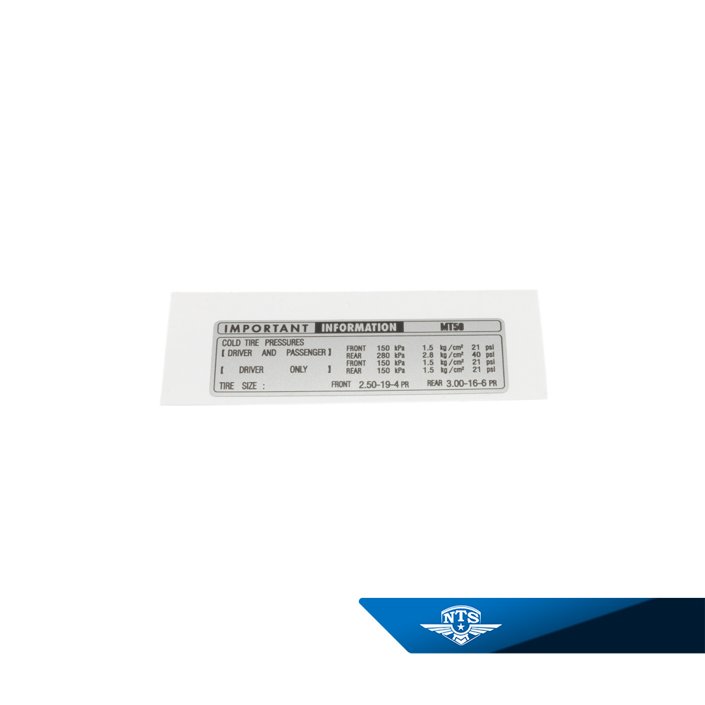 Dekal, Kedjeskydd för Honda MT50