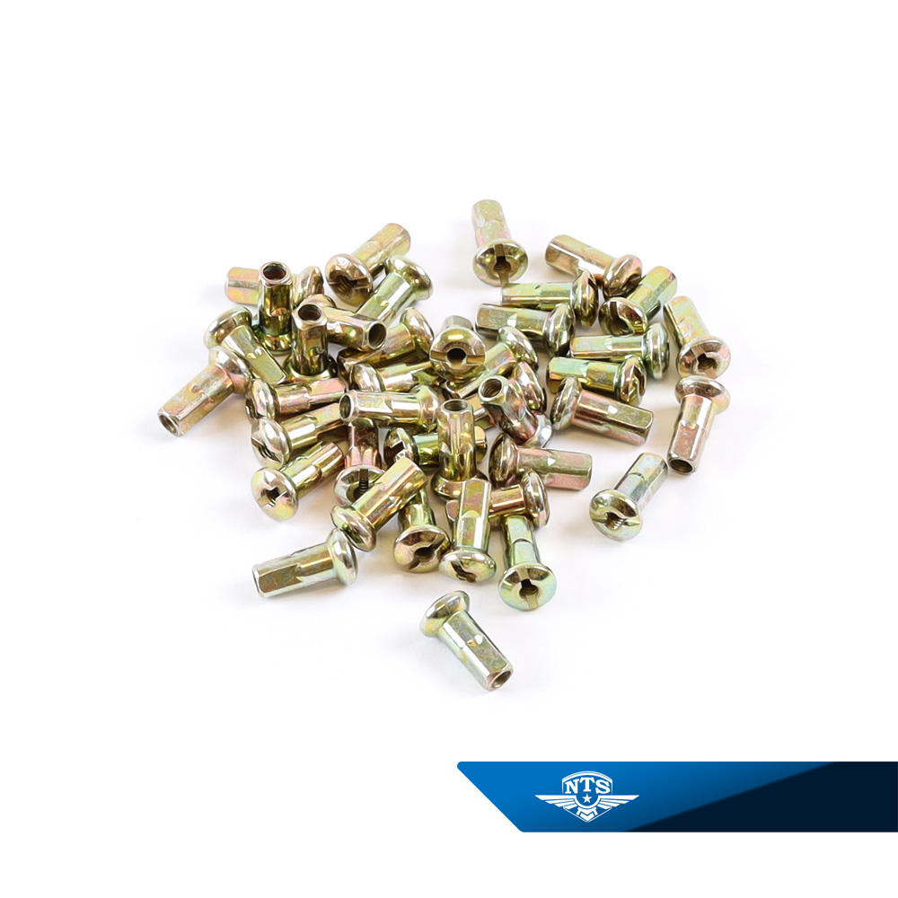 Ekernippelsats 5,8mm, för 3,2mm ekrar. BC40, guldfärgade. 36st.