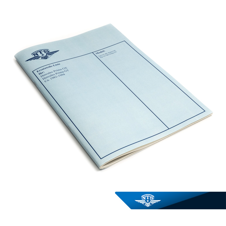 Reservdelskatalog Hercules Prima GT/GX.